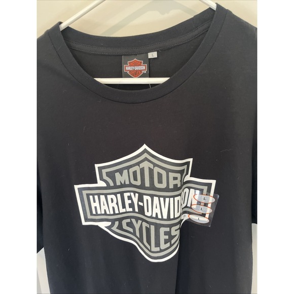 Harley Davidson Shirts  Short Sleeve Crew Neck Black Guam Men's Size Large - Picture 5 of 12